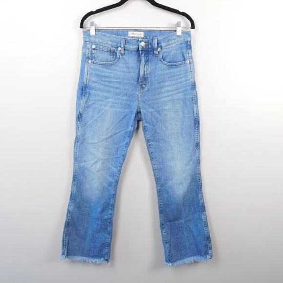 Madewell Cali Demi Boot Raw Hem Jeans, Size 29 - Picture 1 of 9